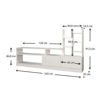 Meuble TV PESCARA Blanc 5