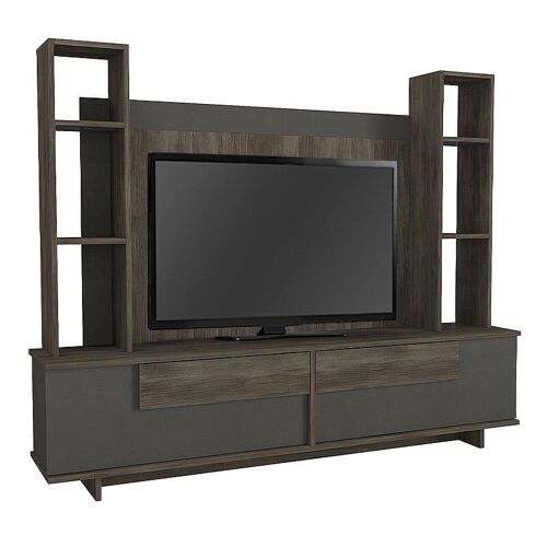 TV Stand WILHELM Dark Walnut - Anthracite