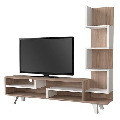 Meuble TV COLOMBO Blanc - Cordoba 149,5x29,5x120cm