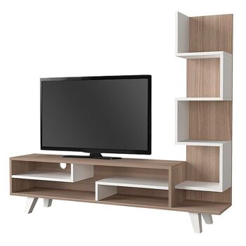 Meuble TV COLOMBO Blanc - Cordoba 149,5x29,5x120cm 1