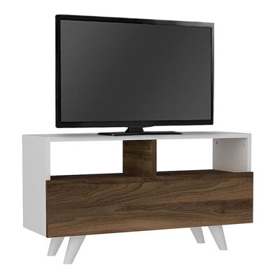 TV Stand CAIRO White - Walnut