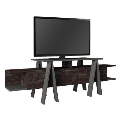 TV Stand HUBERT Black - Anthracite 160x45x50cm