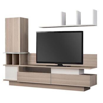 Meuble TV HANNOVER Blanc - Cordoba 149x29,5x117cm 1