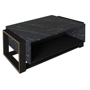 Table basse MARINA effet marbre noir