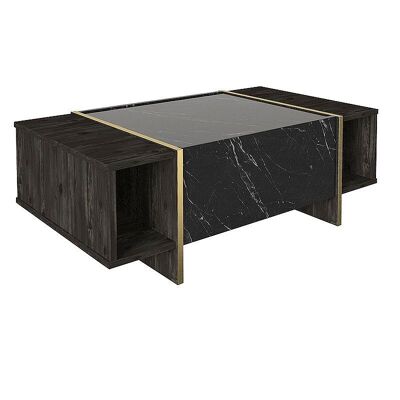 Table basse ALICE effet marbre noir