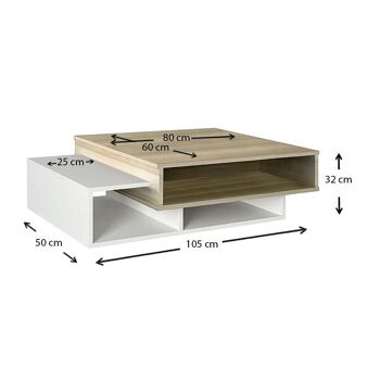 Table basse BIANCA Blanc/Cordoue 4