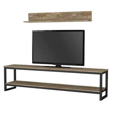 Mueble para TV RUSTIK Vintage - Negro