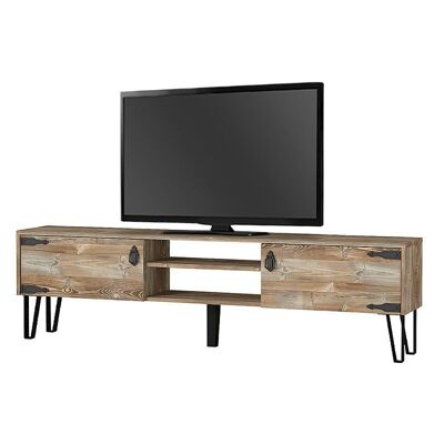 Mueble TV SEVILLIA Vintage - Negro180x29,5x49cm