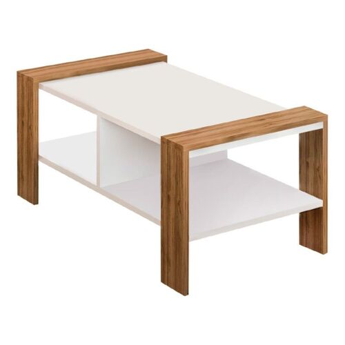 Coffee Table CAMBIO White - Walnut 90x60x42cm