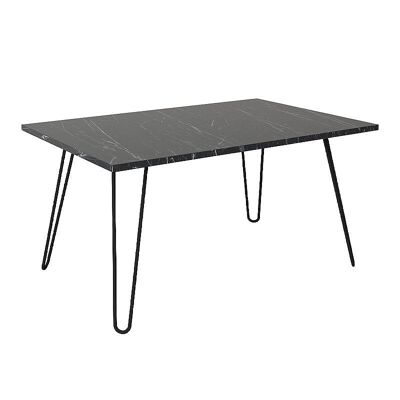 Table basse LARISSA effet marbre noir 90x60x46,8cm