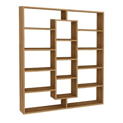 Bookcase STEFANIE Walnut 125x22x135,7cm