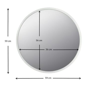 Miroir BELLISIMA Blanc 59x2x59cm 3