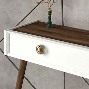 Console murale FINE Blanc - Noyer 6