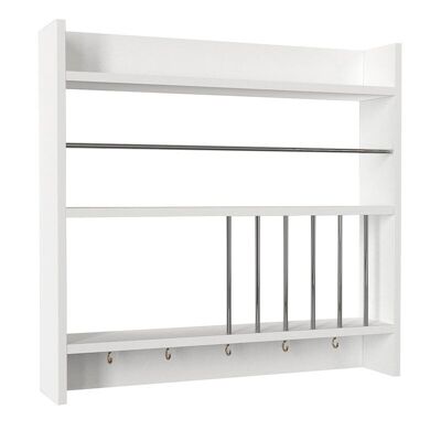 Kitchen Wall Shelf ALL IN White 75.6x14.5x72cm