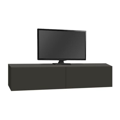 Mueble TV de Pared STEFANO con LED Antracita 135x316x25cm