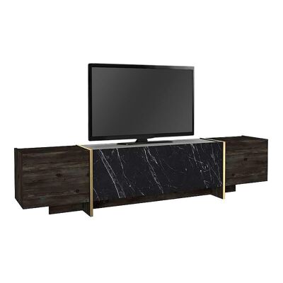 TV Stand ANDY Black - Black Marble Effect