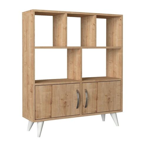 Bookcase TERY Oak 90x22x105cm