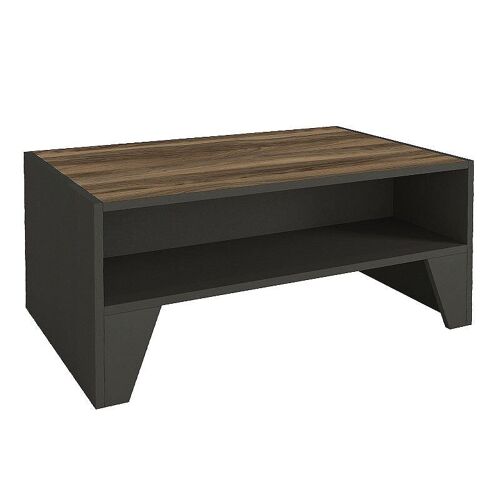 Coffee Table SHAMU Anthracite - Walnut 93,6x60x40cm