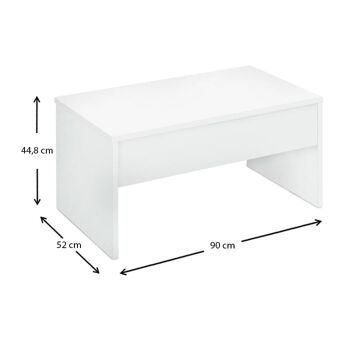 Table basse SECRETS Blanc 90x52x44,8cm 5