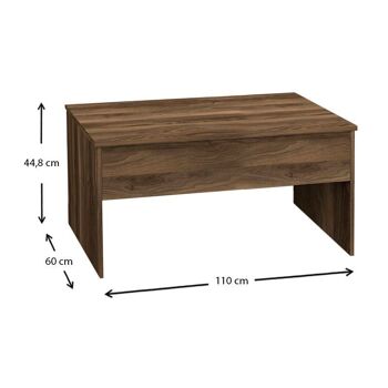 Table basse AVEC SECRETS Noyer 110x60x44.8cm 5