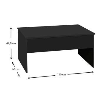 Table basse AVEC SECRETS Noir 110x60x44.8cm 5