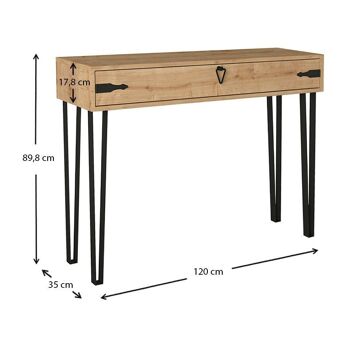 Table console SEMPER Chêne 120x35x89,8cm 5