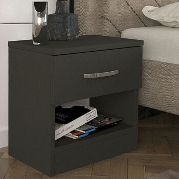 Table de nuit SALOMEA Anthracite 40x28,2x40cm 2