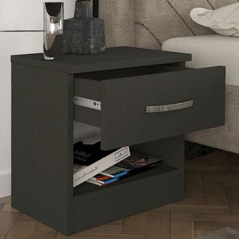 Table de nuit SALOMEA Anthracite 40x28,2x40cm 3