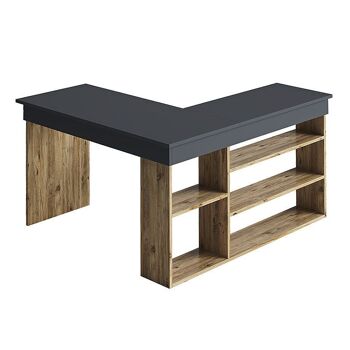 Ensemble de Bureau LUNA Noyer/Anthracite 1