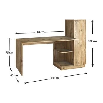 Bureau TAURUS Pin 148x45x120cm 5