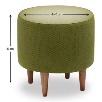 Tabouret NORDIC Vert 40x40x40cm 4