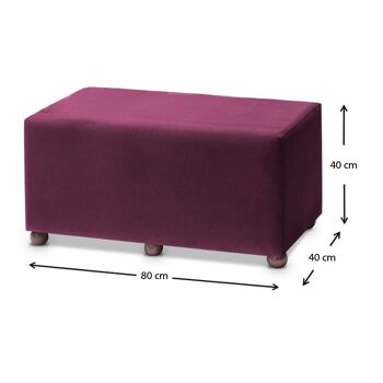 Tabouret CAMIRA Violet 80x40x40cm 4