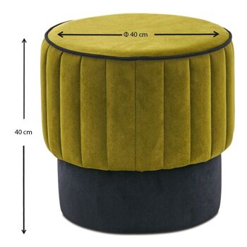 Tabouret en Velours TOMMY Vert 4