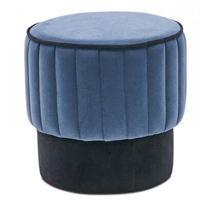 Tabouret en Velours TOMMY Bleu