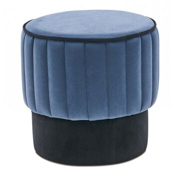 Tabouret en Velours TOMMY Bleu 1