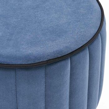 Tabouret en Velours TOMMY Bleu 3