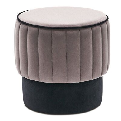 Tabouret en Velours TOMMY Gris