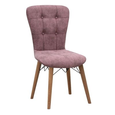 Dining Chair MICHELLE fabric Rotten Apple - Walnut legs
