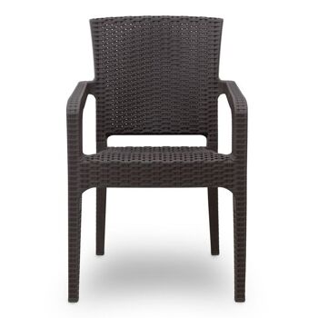 Fauteuil de jardin PIACERE Marron 57x55x86cm 4