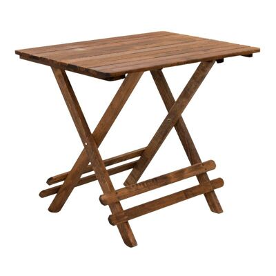 Foldable Table JANET Beech Wood Walnut 80x60x75cm