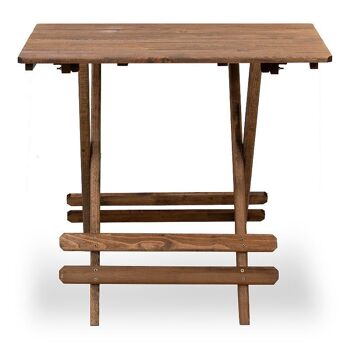 Table Pliable JANET Bois de Hêtre Noyer 80x60x75cm 3