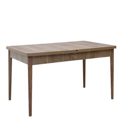 Extending Table LEANDRA Light Walnut 130/168x80x77cm