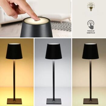 Lampe de table rechargeable SVEN Noir 95x95x38cm 2