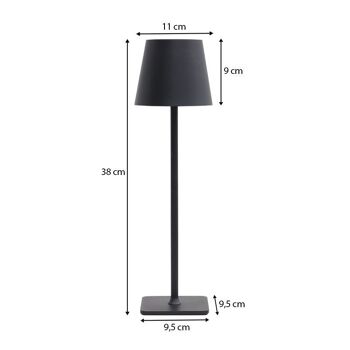Lampe de table rechargeable SVEN Noir 95x95x38cm 9