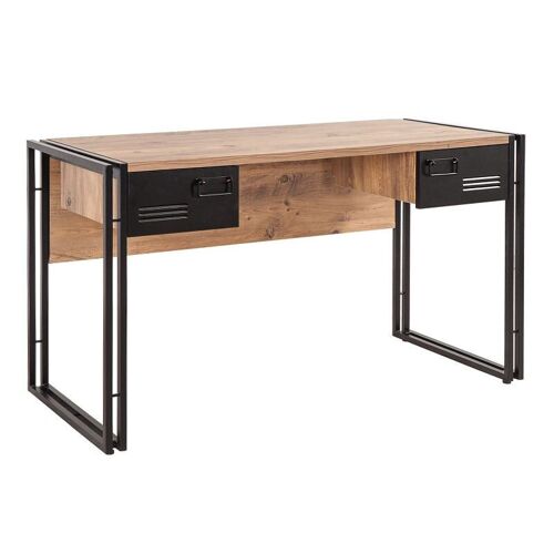 Home Working Desk PRACTIC Pine - Black 139x60x75cm