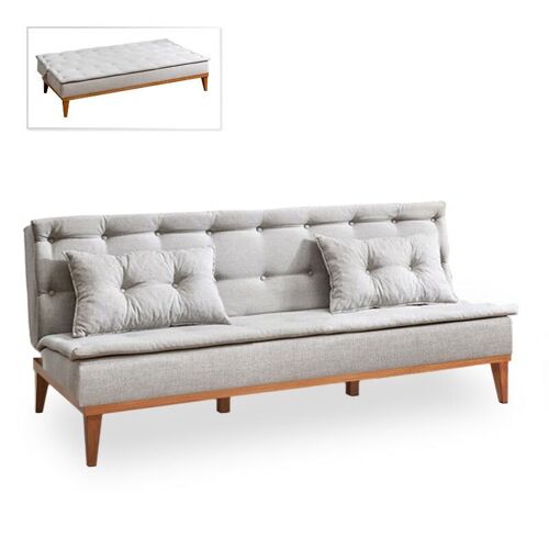 Sofa-Bed LONDON 3 seater Cream