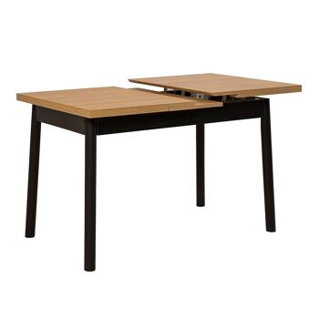 Table Extensible CLARA Naturel - Noir 120/153x75x77cm 3