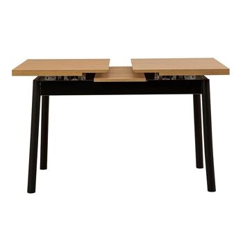 Table Extensible CLARA Naturel - Noir 120/153x75x77cm 4