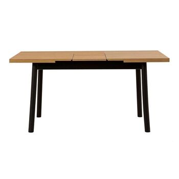 Table Extensible CLARA Naturel - Noir 120/153x75x77cm 5