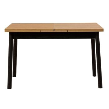 Table Extensible CLARA Naturel - Noir 120/153x75x77cm 6